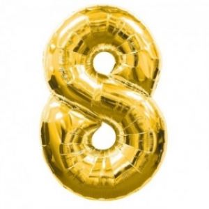 Ф. Цифры (40''/102 см) Цифры - "8" Италия -; Золото