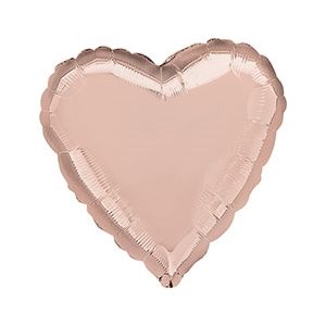 Ф. Сердце (без рис) (18''/46 см) Аэродизайн; Розовое Золото 