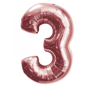 Ф. Цифры (40''/102 см) Цифры - "3" -; Розовое Золото 