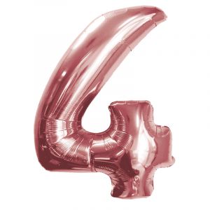 Ф. Цифры (40''/102 см) Цифры - "4" -; Розовое Золото
