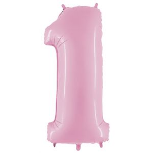 Ф. Цифры (40''/102 см) Цифры - "1" -; Светло-розовый