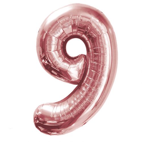 Ф. Цифры (40''/102 см) Цифры - "9" -; Розовое Золото 