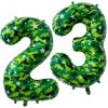 Ф. Цифры (34''/86 см) Цифры - ЦИФРА 23 февраля, в упаковке 2 шт.  -; Зеленый камуфляж