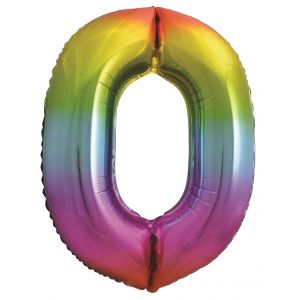 Ф. Цифры (34''/86 см) Цифры - "0",Радужный, Градиент -