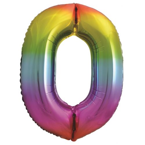 Ф. Цифры (34''/86 см) Цифры - "0",Радужный, Градиент -