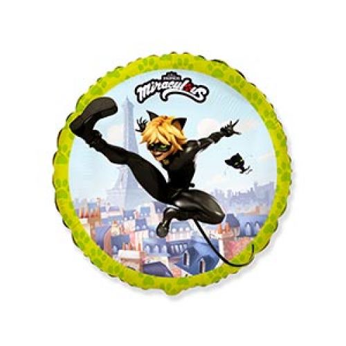 Ф. Круг (с рис) (18''/46 см) Мультики - Леди Баг Супер Кот летящий -