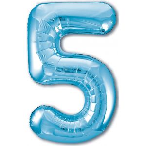 Ф. Цифры (40''/102 см) Цифры - "5" -; Светло-голубой