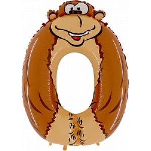 Ф. Цифры (40''/102 см) Цифры - "0" Обезьяна в упаковке -
