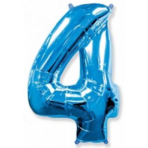 Ф. Цифры (40''/102 см) Цифры - "4" (без звезд) -; Синий