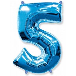 Ф. Цифры (40''/102 см) Цифры - "5" (без звезд) -; Синий