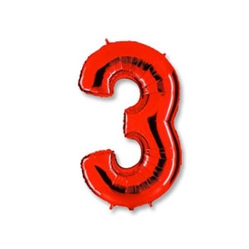 Ф. Цифры (40''/102 см) Цифры - "3" -; Красный Ф. Цифры (40''/102 см) Цифры - "3" -; Красный