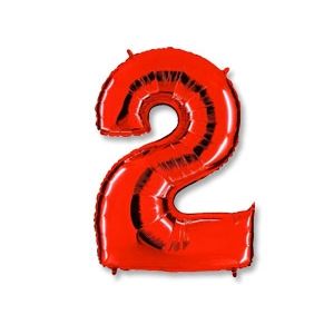 Ф. Цифры (40''/102 см) Цифры - "2" -; Красный