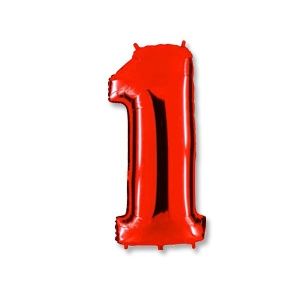 Ф. Цифры (40''/102 см) Цифры - "1" -; Красный